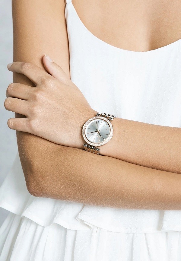 Đồng hồ Michael Kors MK3203 niềng đính pha lê sang trọng - Ảnh 1
