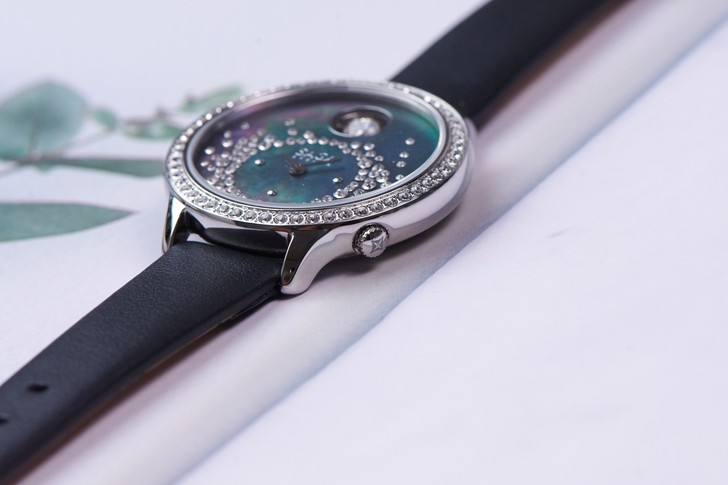 Đồng hồ Saga 53766 SVMBBK-2 đá Swarovski, máy pin Thuỵ Sỹ - Ảnh 6