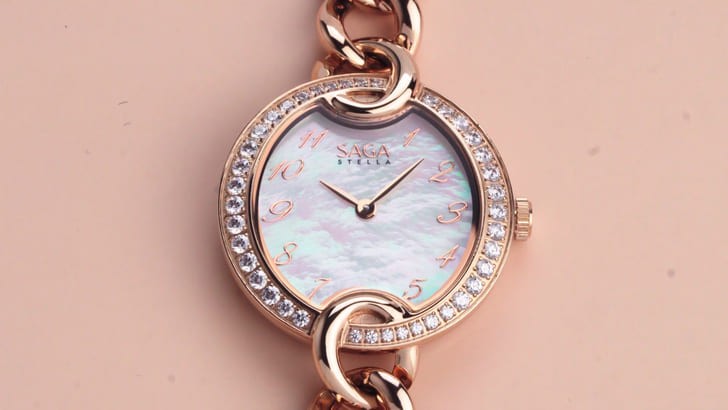 Đồng hồ Saga 53768 GPZSVGP-2 đá pha lê Swarovski cao cấp - Ảnh 6
