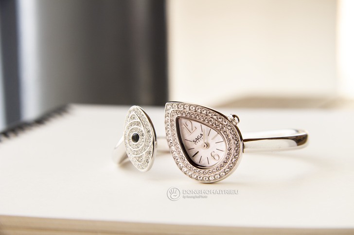 Đồng hồ nữ Saga 71865 SVMWSV-2S đính đá Swarovski độc đáo - Ảnh 2