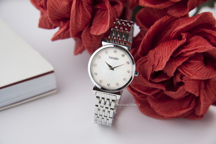 Đồng hồ Seiko SFQ803P1 thời trang, đính đá pha lê sang trọng - Ảnh 6