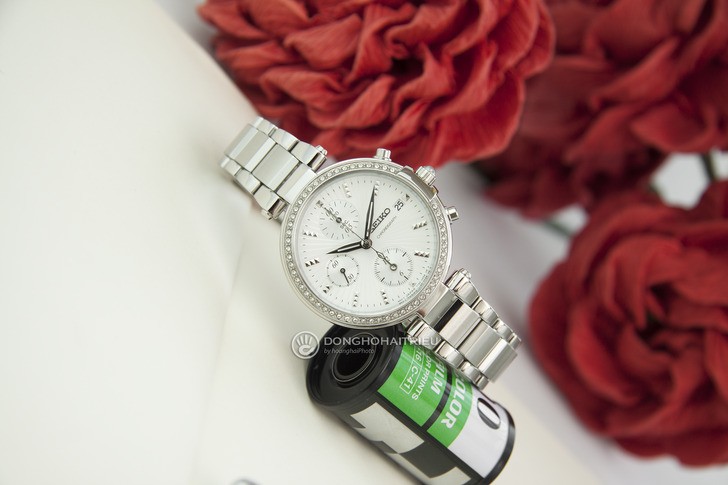 Đồng hồ Seiko SNDV41P1 đính đá pha lê, tính năng Chronograph - Ảnh 1