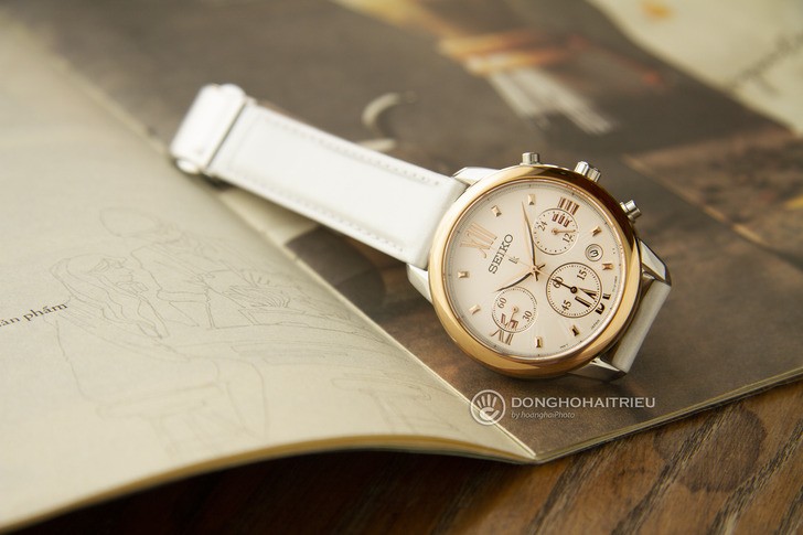 Đồng hồ Seiko SRWZ84P1 tông trắng trẻ trung, có Chronograph - Ảnh 2