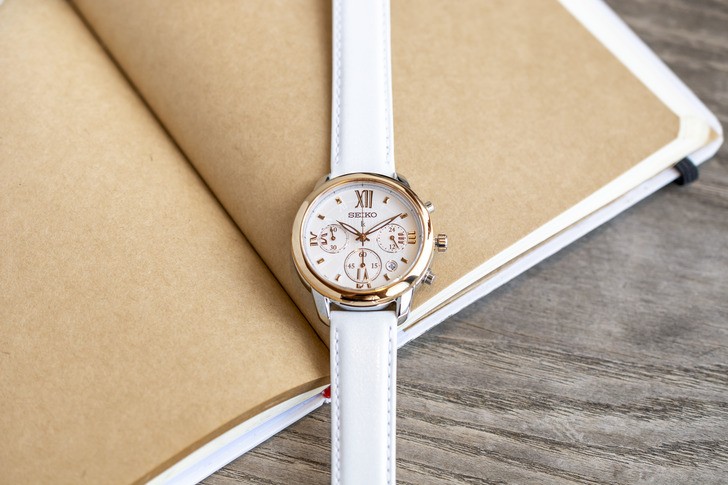 Đồng hồ Seiko SRWZ84P1 tông trắng trẻ trung, có Chronograph - Ảnh 3