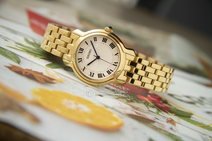 Đồng hồ Seiko SRZ520P1: Thiết kế mỏng, mạ vàng siêu bền bỉ - Ảnh 1