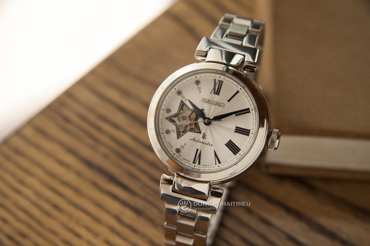Đồng hồ Seiko SSA821J1 lộ cơ, đính kim cương sang trọng - Ảnh 2