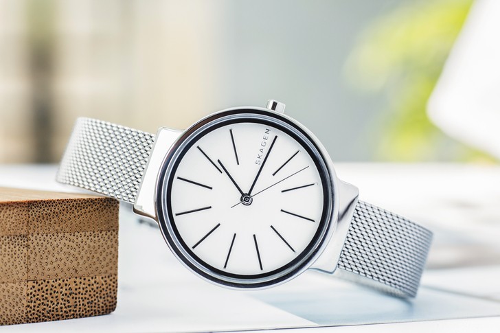 Đồng hồ nữ Skagen SKW2478 siêu mỏng, dây lưới thời trang - Ảnh 2