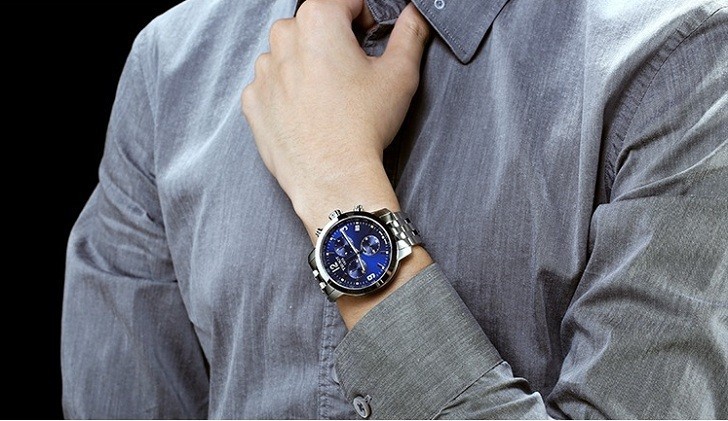 Đồng hồ Tissot T055.417.11.047.00 mặt số xanh tựa đại dương - Ảnh 6