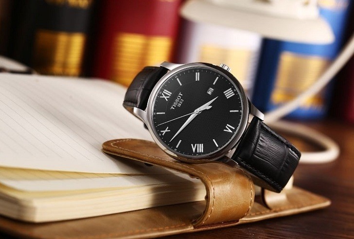 Đồng hồ Tissot T063.610.16.058.00 dây da chính hãng dập vân - Ảnh 2