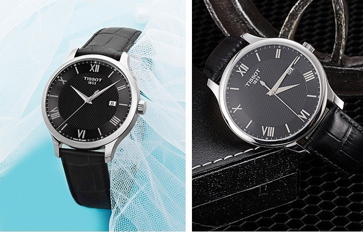 Đồng hồ Tissot T063.610.16.058.00 dây da chính hãng dập vân - Ảnh 3