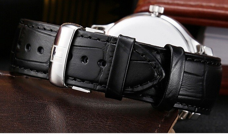 Đồng hồ Tissot T063.610.16.058.00 dây da chính hãng dập vân - Ảnh 5