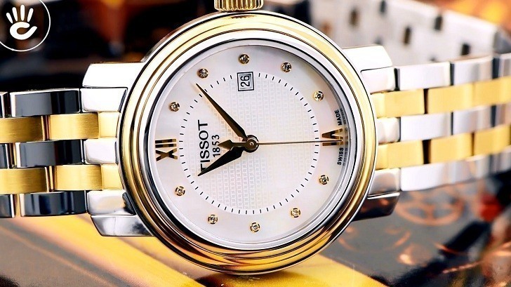 Đồng hồ Tissot T097.010.22.116.00 pha lê đính trên mặt số - Ảnh 1