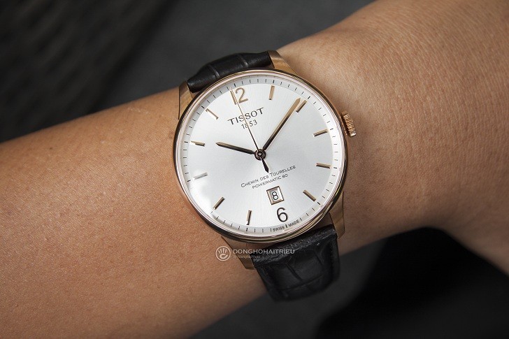Đồng hồ Tissot T099.407.36.037.00 dây da dập vân cao cấp - Ảnh 2