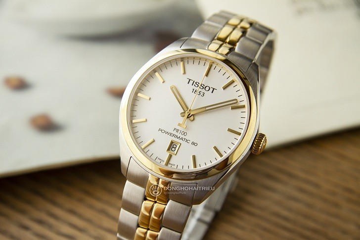 Đồng hồ Tissot T101.407.22.031.00 dây kim loại demi mạ vàng - Ảnh 3