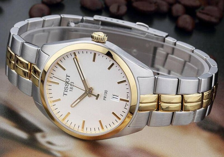 Đồng hồ nam Tissot T101.410.22.031.00 mạ vàng sang trọng - Ảnh 1