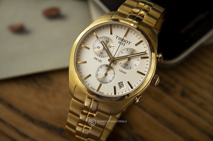 Đồng hồ Tissot T101.417.33.031.00 thiết kế mạ vàng nổi bật - Ảnh 3
