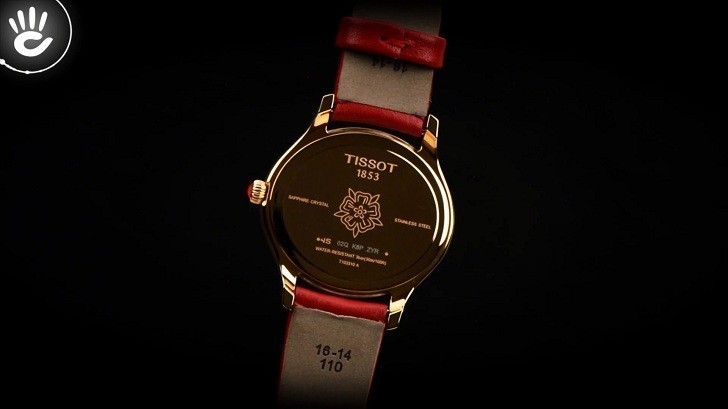 Đồng hồ Tissot T103.310.36.111.01 dây da đỏ hồng nổi bật - Ảnh 5