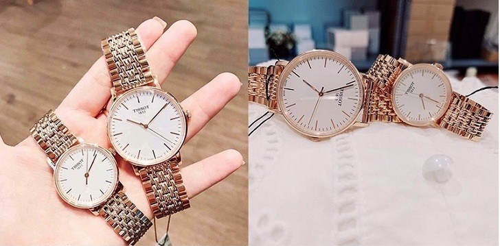 Đồng hồ Tissot T109.210.33.031.00 màu vàng hồng thời trang - Ảnh 3