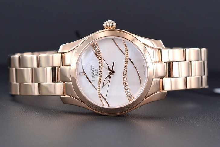 Đồng hồ Tissot T112.210.33.111.00 dải lụa pha lê trên xà cừ - Ảnh 6