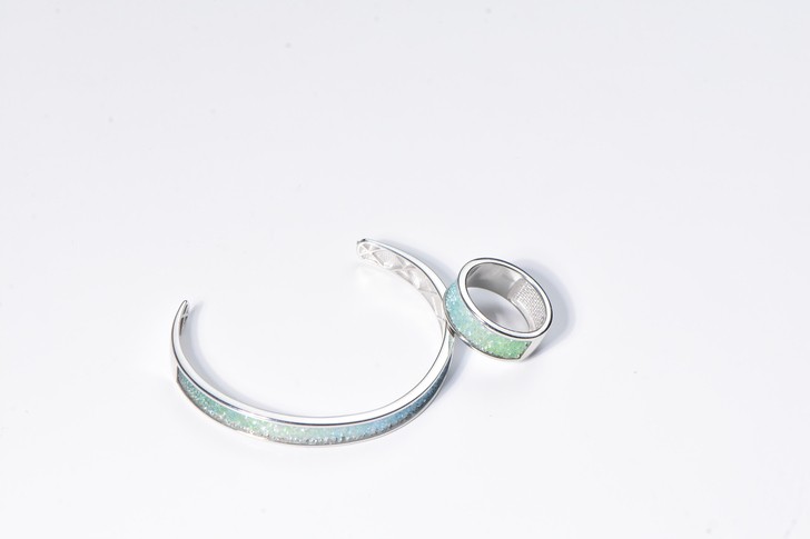 Sức hút vòng tay Sokolov 94050824-18 đá Swarovski màu xanh - ảnh 4