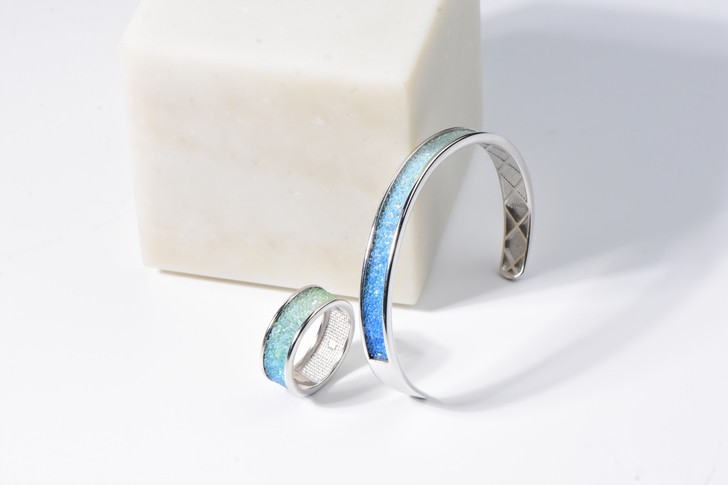 Sức hút vòng tay Sokolov 94050824-18 đá Swarovski màu xanh - ảnh 5