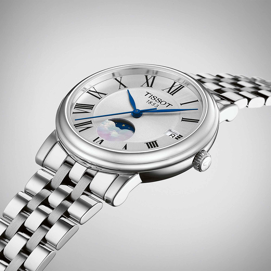 Hoạ tiết Guilloche trên mặt số Tissot Moonphase - ảnh 4