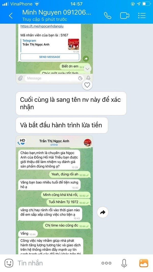 Cảnh báo lừa đảo, mạo danh nhân viên Đồng Hồ Hải Triều - Ảnh: 2