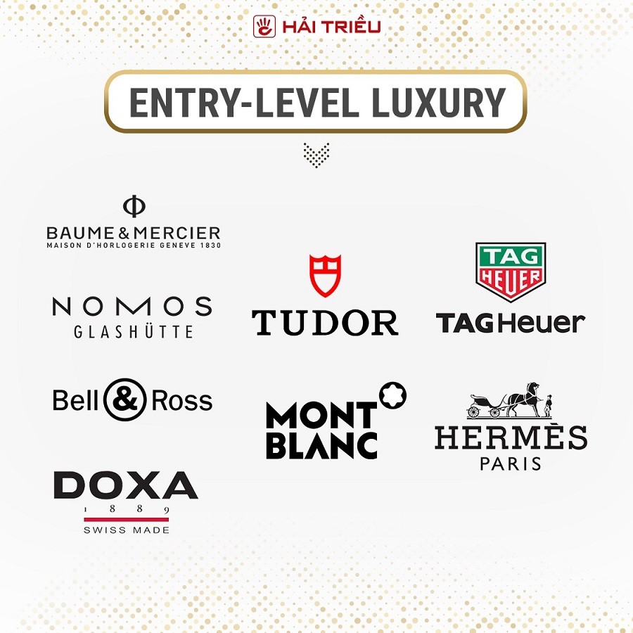 Doxa nằm trong phân khúc thương hiệu đồng hồ Entry-Level Luxury 