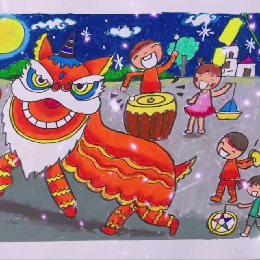 Hướng dẫn cách vẽ tranh Trung thu cho bé đơn giản, siêu dễ mà đẹp - Ảnh 5