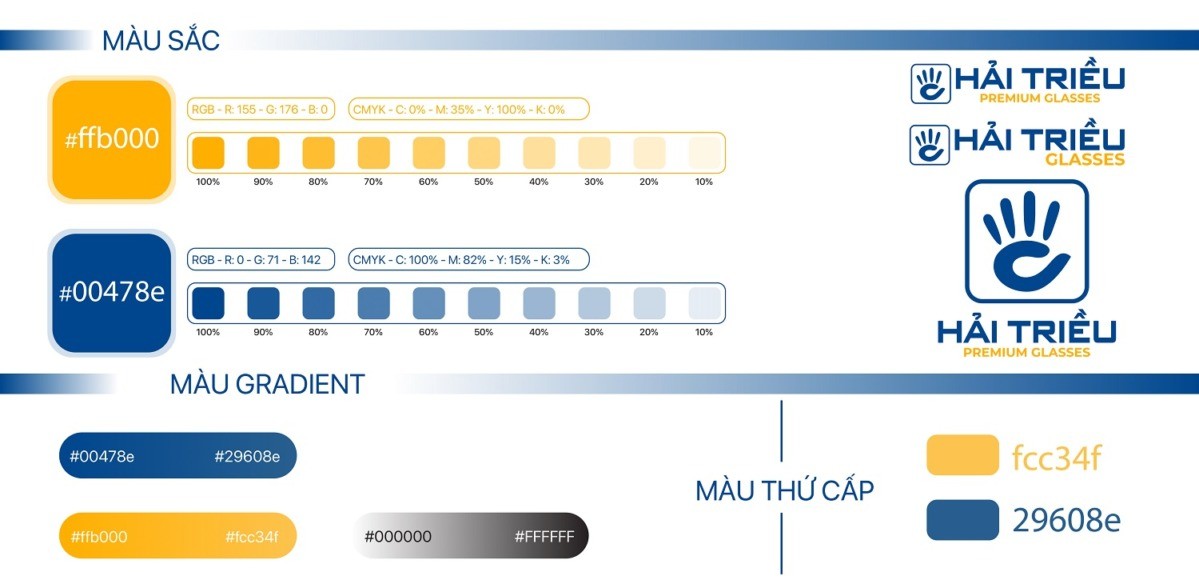 Màu sắc Kính Hải Triều