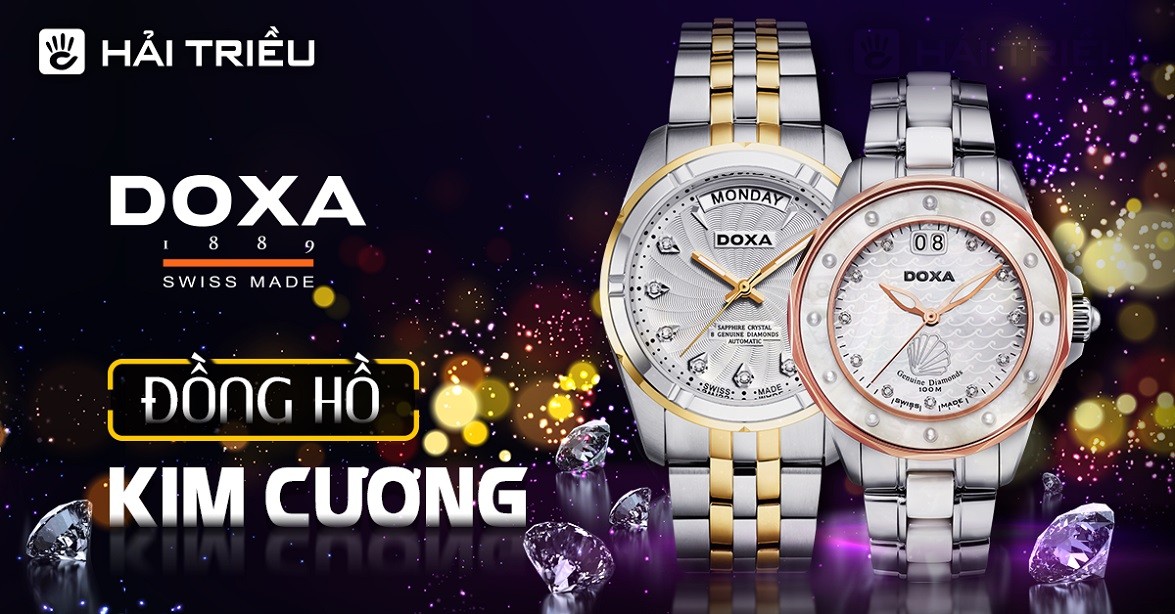Banner đồng hồ Doxa kim cương