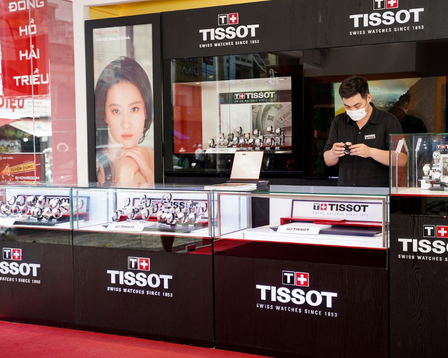Tủ trưng bày Tissot tại Hải Triều