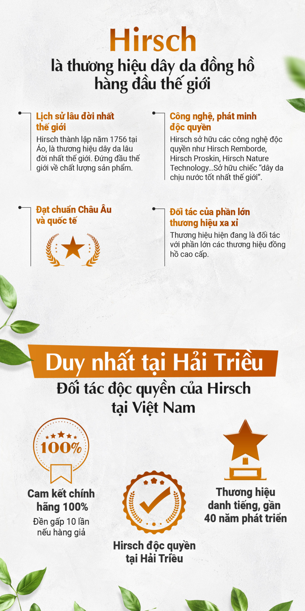 Banner dây da đồng hồ Hirsch Leaf - Ảnh 3