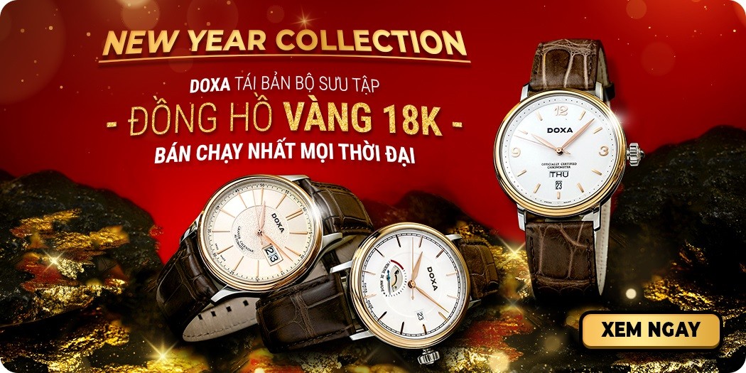 Đồng hồ đeo tay chính hãng Doxa vàng 18k