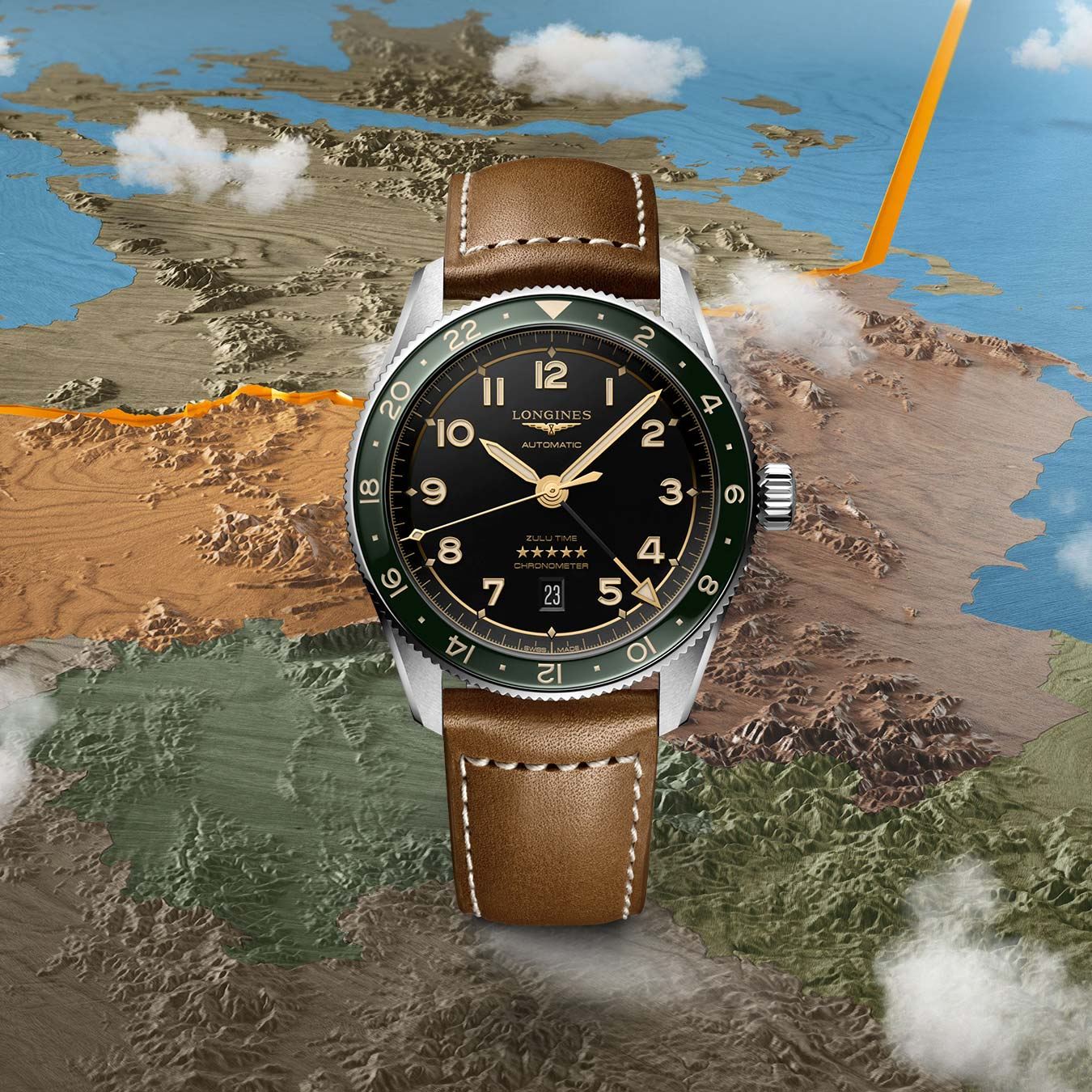 Đồng hồ Longines Spirit Zulu Time - L3.802.4.63.2