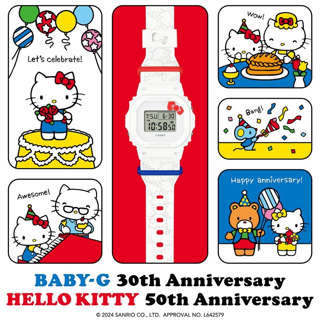 Bộ sưu tập Hello Kitty kỷ niệm 50 tuổi của nhân vật Hello Kitty và 30 năm Baby-G ra đời