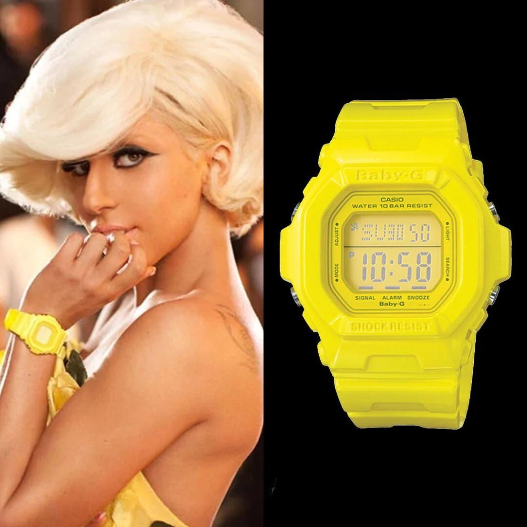 Ca sĩ Lady Gaga cùng đồng hồ Baby-G cá tính