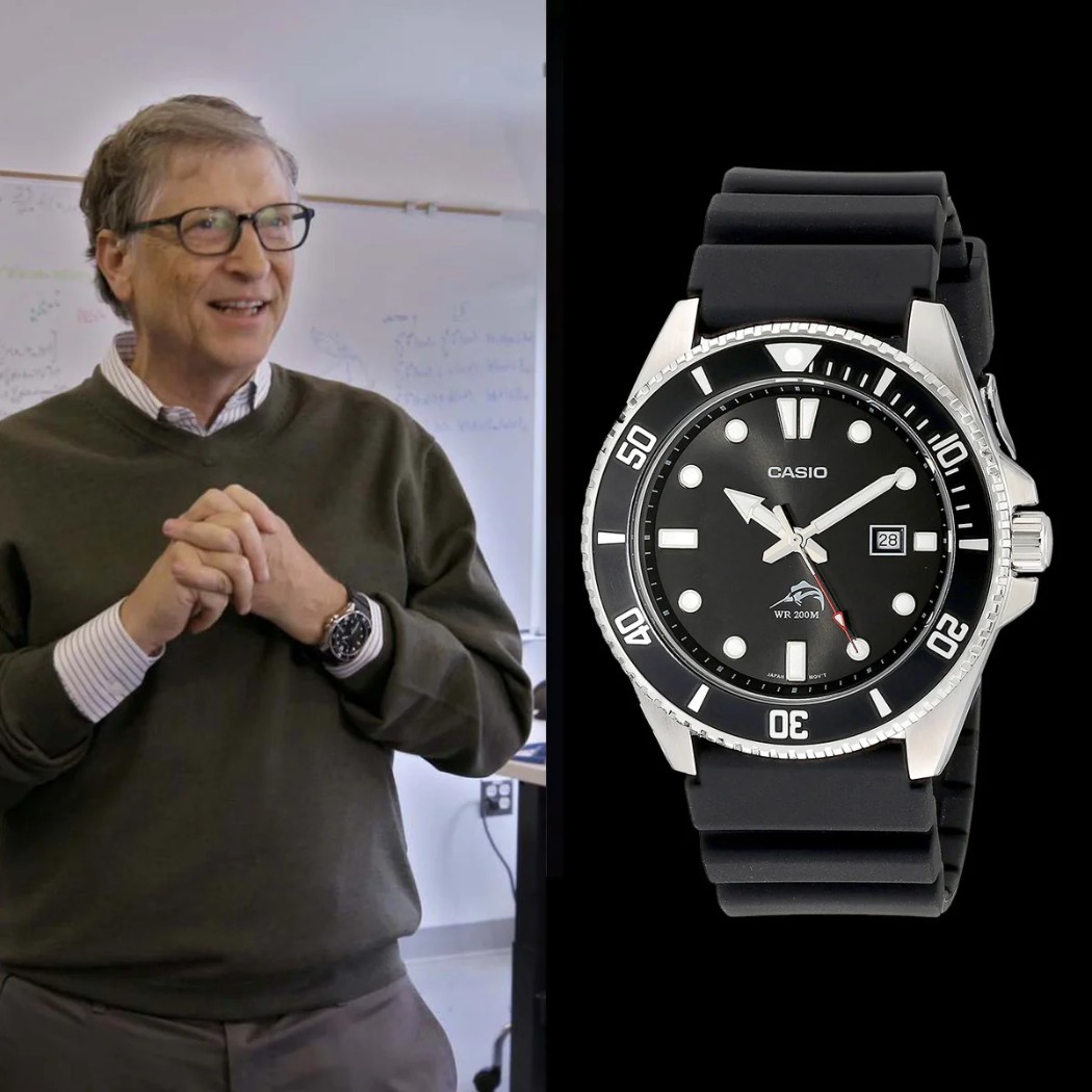 Tỷ phú Bill Gates cùng đồng hồ Casio Sports MDV106-1A