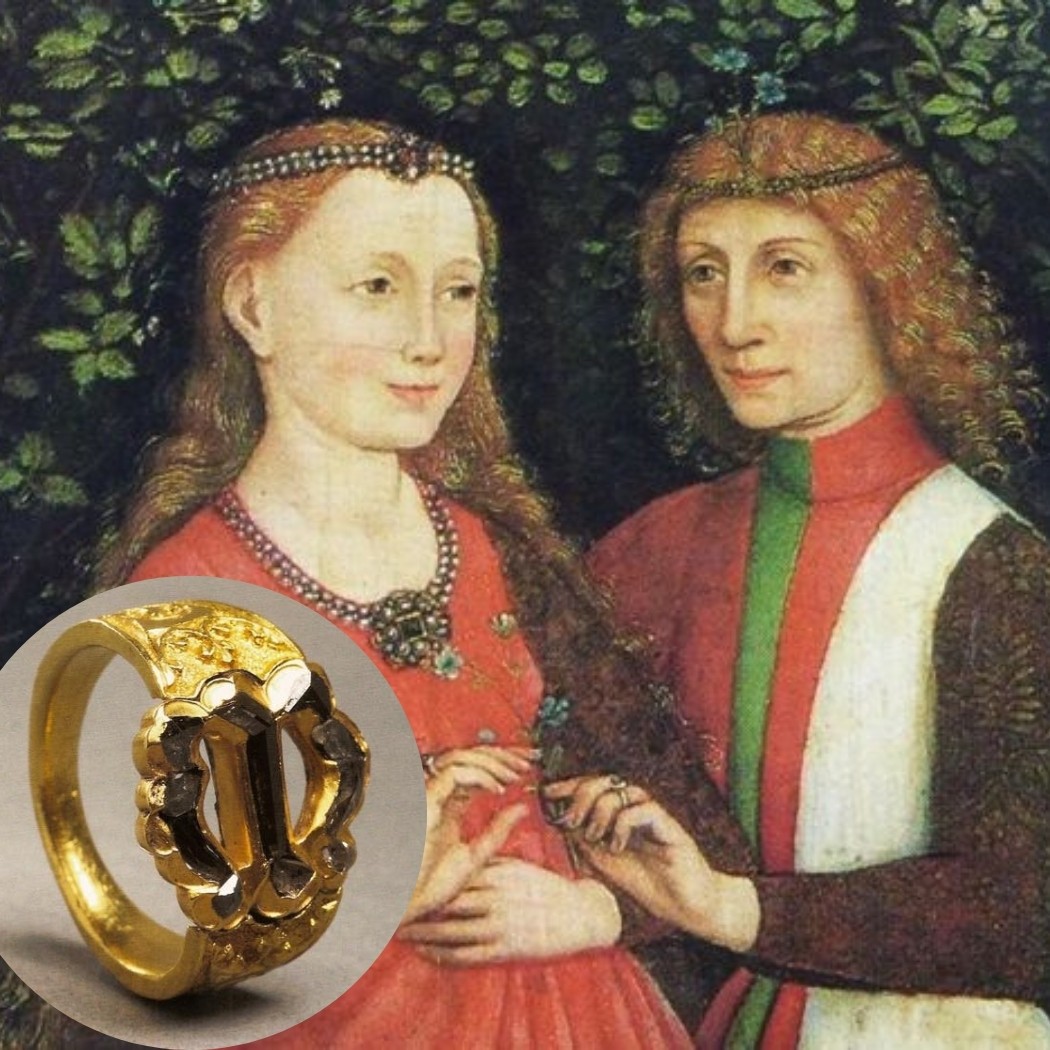 Vợ chồng Đại Vương công nước Áo 1477 và chiếc nhẫn cưới của họ