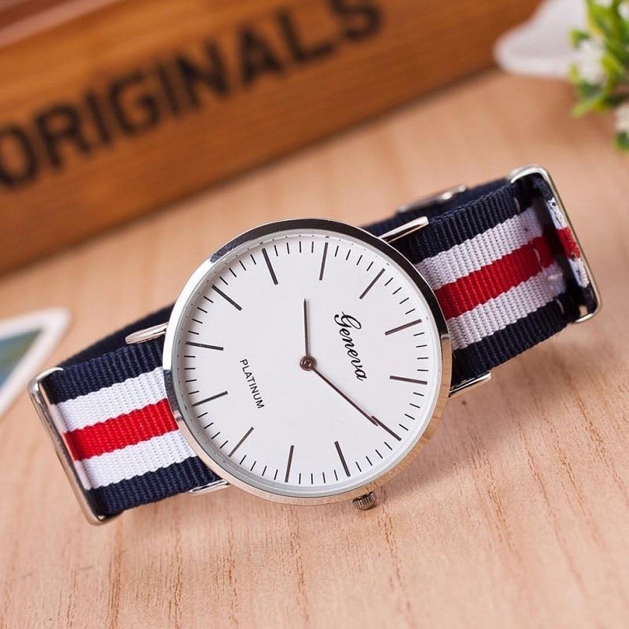 Đồng hồ Geneva Unisex phiên bản dây vải cá tính