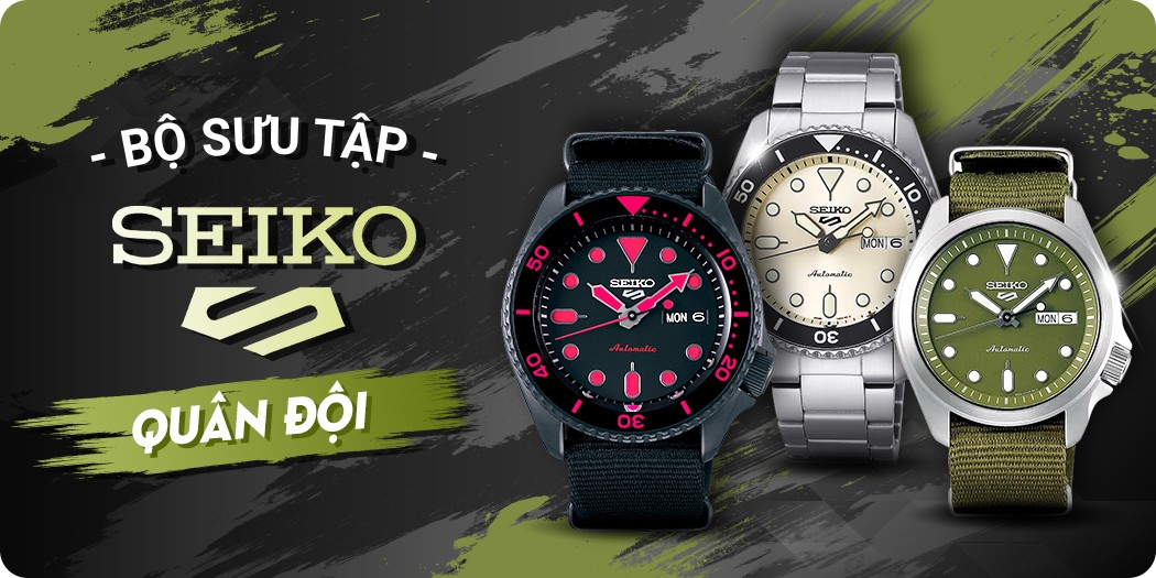 Đồng hồ Seiko 5 quân đội chính hãng 100%