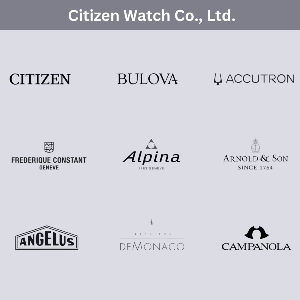 Các thương hiệu thuộc tập đoàn đồng hồ Citizen