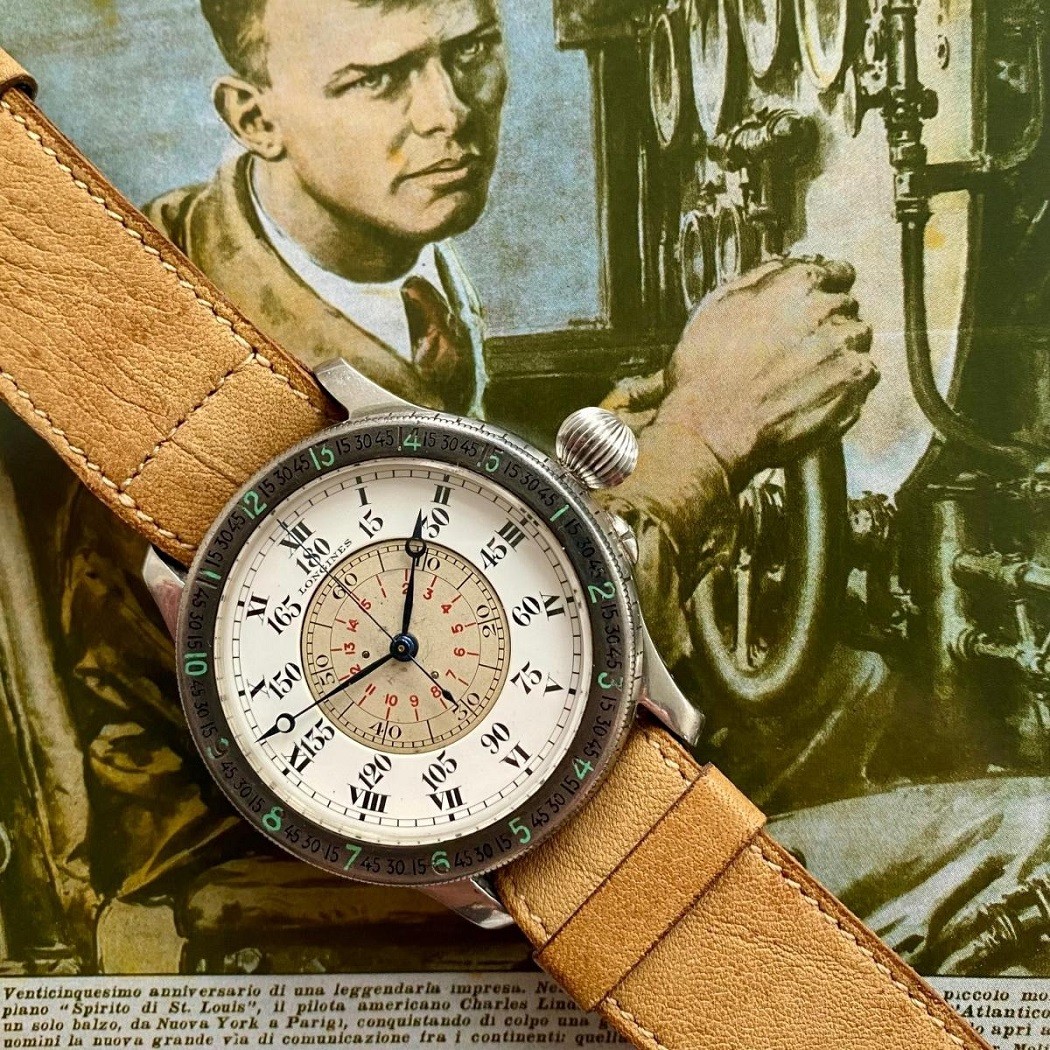 Phi công Charles Lindbergh và mẫu đồng hồ Longines dành cho phi công đình đám