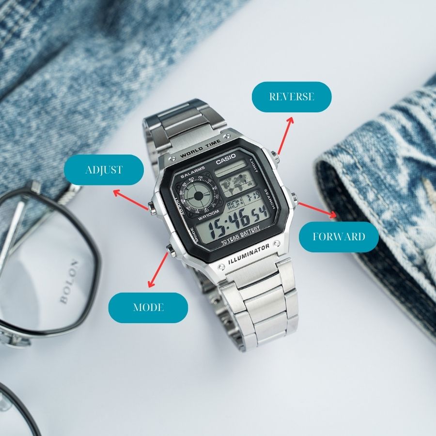 Dòng điện tử Casio AE-1200WHD-1AVDF 4 nút thiết kế phong cách trẻ trung được giới trẻ săn đón - ảnh 6