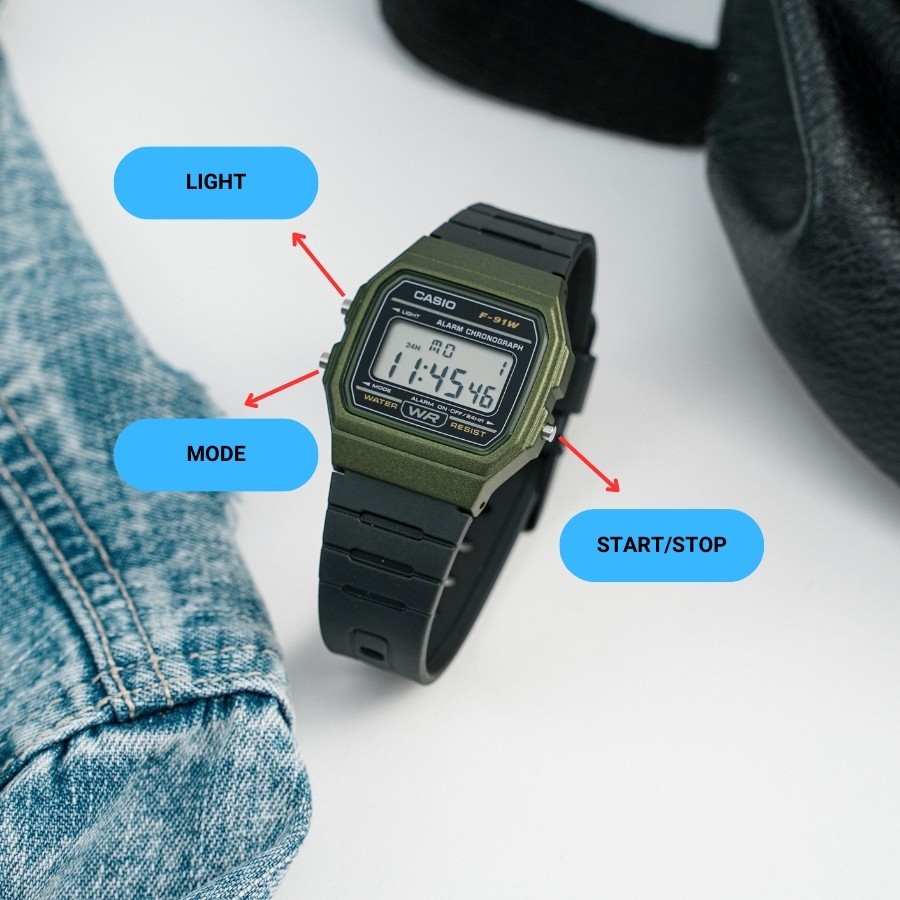 Cách chỉnh giờ đồng hồ Casio 3 nút