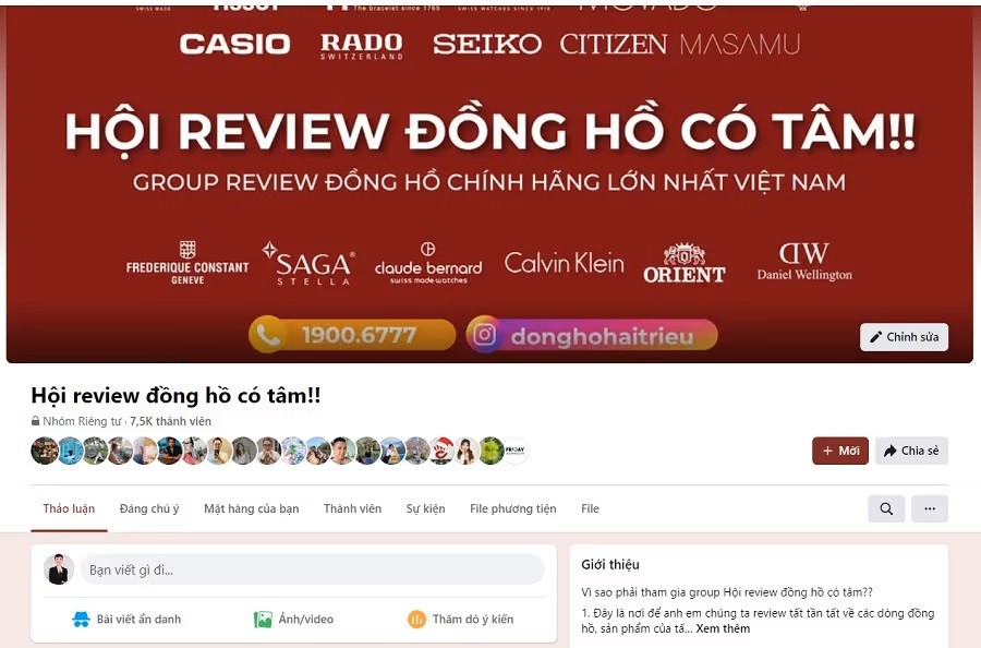 Giao diện hội nhóm thu mua đồng hồ Orient trên Fanpage với số lượng thành viên đông đảo - ảnh 2