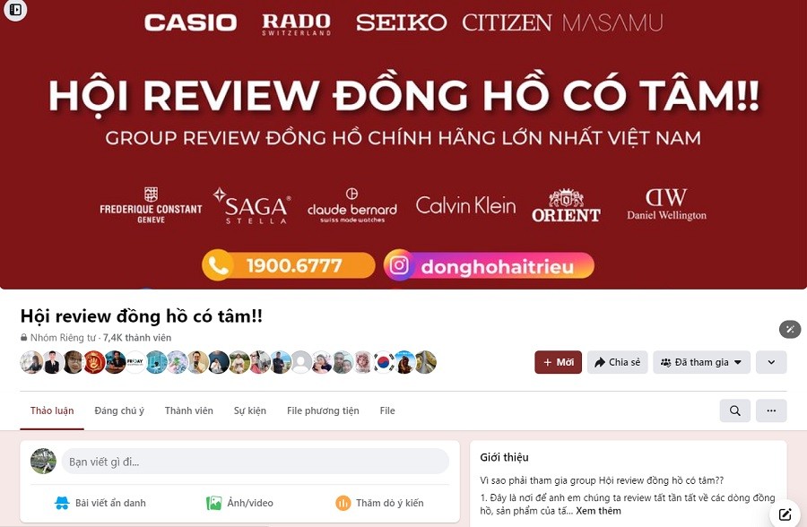 Group Facebook Hội review đồng hồ có tâm!! - ảnh 2