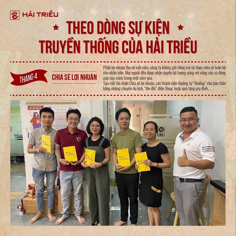 Chia sẻ lợi nhuận dành cho tất cả nhân viên của Hải Triều