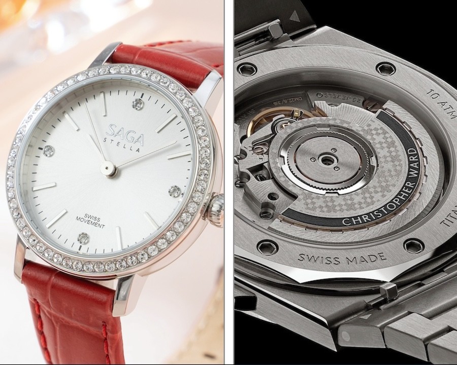 Ký hiệu Swiss Movement thường được khắc trên mặt số hoặc mặt sau đồng hồ - Ảnh 3
