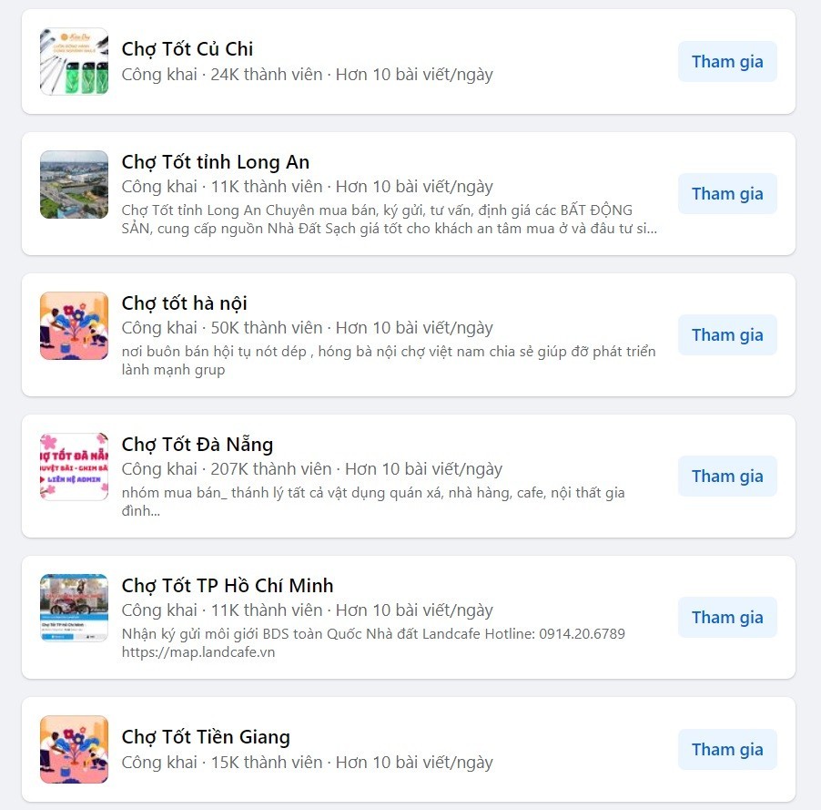 Group Chợ Tốt theo từng tỉnh thành - ảnh 5